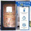 Portable Steam Sauna Box with 3L/1200W Fast-Heat Steamer and 15-Level Temperature