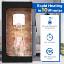 Portable Steam Sauna Box with 3L/1200W Fast-Heat Steamer and 15-Level Temperature