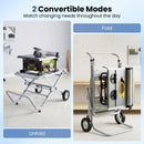 Portable Table Saw Stand with Rolling Wheels - Foldable