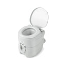 Portable Toilet Compact Indoor Outdoor Commode with 5.2 Gallon Detachable Waste Tank-Gray by LJGDeals
