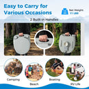 Portable Toilet Compact Indoor Outdoor Commode with 5.2 Gallon Detachable Waste Tank-Gray by LJGDeals