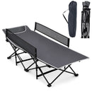 Portable Folding Camping Cot with Guardrail - 330 lbs Capacity