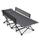Portable Folding Camping Cot with Guardrail - 330 lbs Capacity