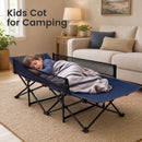Portable Folding Camping Cot with Guardrail - 330 lbs Capacity