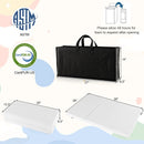 Portable Tri-fold Pack and Play Mattress Pad with Gel-Infused Memory Foam-White by LJGDeals