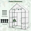 Portable Walk-in Greenhouse with 3 Tiers and 6 Shelves by DirectDeals