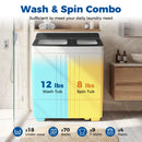 Portable Washing Machine with 12 LBS Washer and 8 LBS Spinner Combo for Apartments by LJGDeals