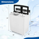 Portable Washing Machine with 12 LBS Washer and 8 LBS Spinner Combo for Apartments by LJGDeals