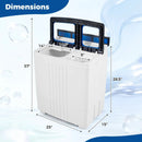 Portable Washing Machine 18 lbs Mini Laundry Machine with 11 LBS Washer by LJGDeals