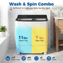 Portable Washing Machine 18 lbs Mini Laundry Machine with 11 LBS Washer by LJGDeals