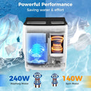 Portable Washing Machine 18 lbs Mini Laundry Machine with 11 LBS Washer by LJGDeals
