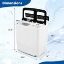 Portable Washing Machine 18 lbs Mini Laundry Machine with 11 LBS Washer by LJGDeals