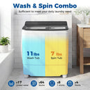 Portable Washing Machine 18 lbs Mini Laundry Machine with 11 LBS Washer by LJGDeals