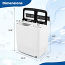 Portable Washing Machine 18 lbs Mini Laundry Machine with 11 LBS Washer by LJGDeals