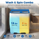 Portable Washing Machine with 18 LBS Washer and 8 LBS Spinner Combo by LJGDeals