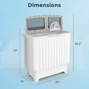 20 lbs Portable Washing Machine with Built-in Gravity Drain-Gray by LJGDeals