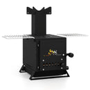 Portable Wood Burning Stove Mini Heater Burner with Pot Rack Oven Pan-Black by LJGDeals