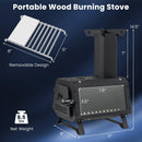 Patented Portable Wood Camping Burning Stove Heater with 2 Cooking Positions by LJGDeals