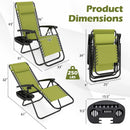 Zero Gravity Recliner Chair with Cup Holder and Pillow by LJGDeals