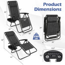Zero Gravity Recliner Chair with Cup Holder and Pillow by LJGDeals