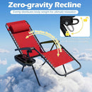 Zero Gravity Lounge Chairs Set of 2 with Cup Holders by LJGDeals
