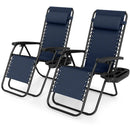 Zero Gravity Lounge Chairs Set of 2 with Cup Holders by LJGDeals