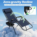 Zero Gravity Lounge Chairs Set of 2 with Cup Holders by LJGDeals