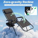 Zero Gravity Lounge Chairs Set of 2 with Cup Holders by LJGDeals