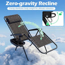 Zero Gravity Lounge Chairs Set of 2 with Cup Holders by DirectDeals