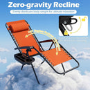 Zero Gravity Lounge Chairs Set of 2 with Cup Holders by LJGDeals