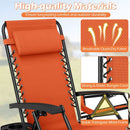 Zero Gravity Lounge Chairs Set of 2 with Cup Holders by LJGDeals