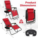 Zero Gravity Recliner Chair with Cup Holder and Pillow by DirectDeals