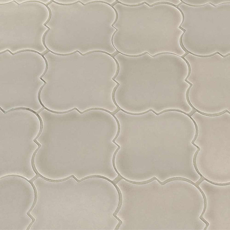 MSI Portico Pearl Arabesque Polished Ceramic Mosaic Wall Tile 10.83"x15.5"