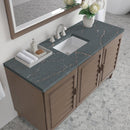 James Martin Portland 60" Single Bathroom Vanity, Whitewashed Walnut