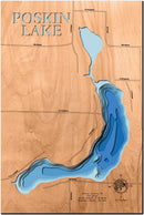 Poskin Lake in Barron County, Wisconsin by Horn Dog Maps