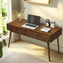 Acacia Lagom 48" Solid Wood Work Desk with Drawers for Functional Home Office by Megsu