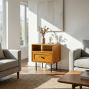 Savana Solid Wood Single-Drawer Nightstand by Megsu