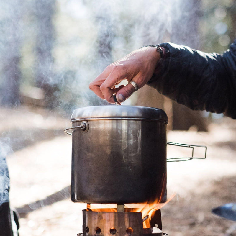 Solo Stove Pot 900/1800/4000 Stainless Steel Companion Pots | Lightweight Aluminum Pot Holding Tripod | Great Portable Cookware for Backpacking, Camping & Survival Adventures | Deisgned for use with Lite/Titan/Campfire Solo Stoves