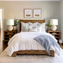 Weathered Cream Round Table Lamp by Decor Steals