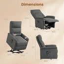Power Lift Recliner Chair for Elderly with Remote Control and Side Storage Pocket by LJGDeals