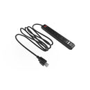 Black Power Strip with USB Functionality