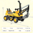 Kids ASTM Certificated Powered Ride On Bulldozer with Front Digger Shovel-Yellow by LJGDeals