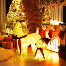Pre-lit Mama and Baby Poodle Dogs with 60 Warm White LED Lights by LJGDeals