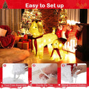 Pre-lit Mama and Baby Poodle Dogs with 60 Warm White LED Lights by LJGDeals
