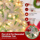 Pre-Lit Artificial Christmas Tree with Snow Flocked Branch Tips by LJGDeals