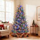 Pre-Lit Artificial Christmas Tree with Multicolored LED Lights-M by LJGDeals