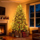 Pre-Lit Artificial Christmas Tree with Multicolored LED Lights-M by LJGDeals