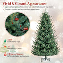 Pre-Lit Artificial Christmas Tree with Multicolored LED Lights-M