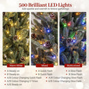 Pre-Lit Artificial Christmas Tree with Multicolored LED Lights-M by LJGDeals