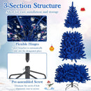 Pre-Lit Artificial Christmas Tree with 340 Blue LED Lights and 3 Modes-7 ft by LJGDeals